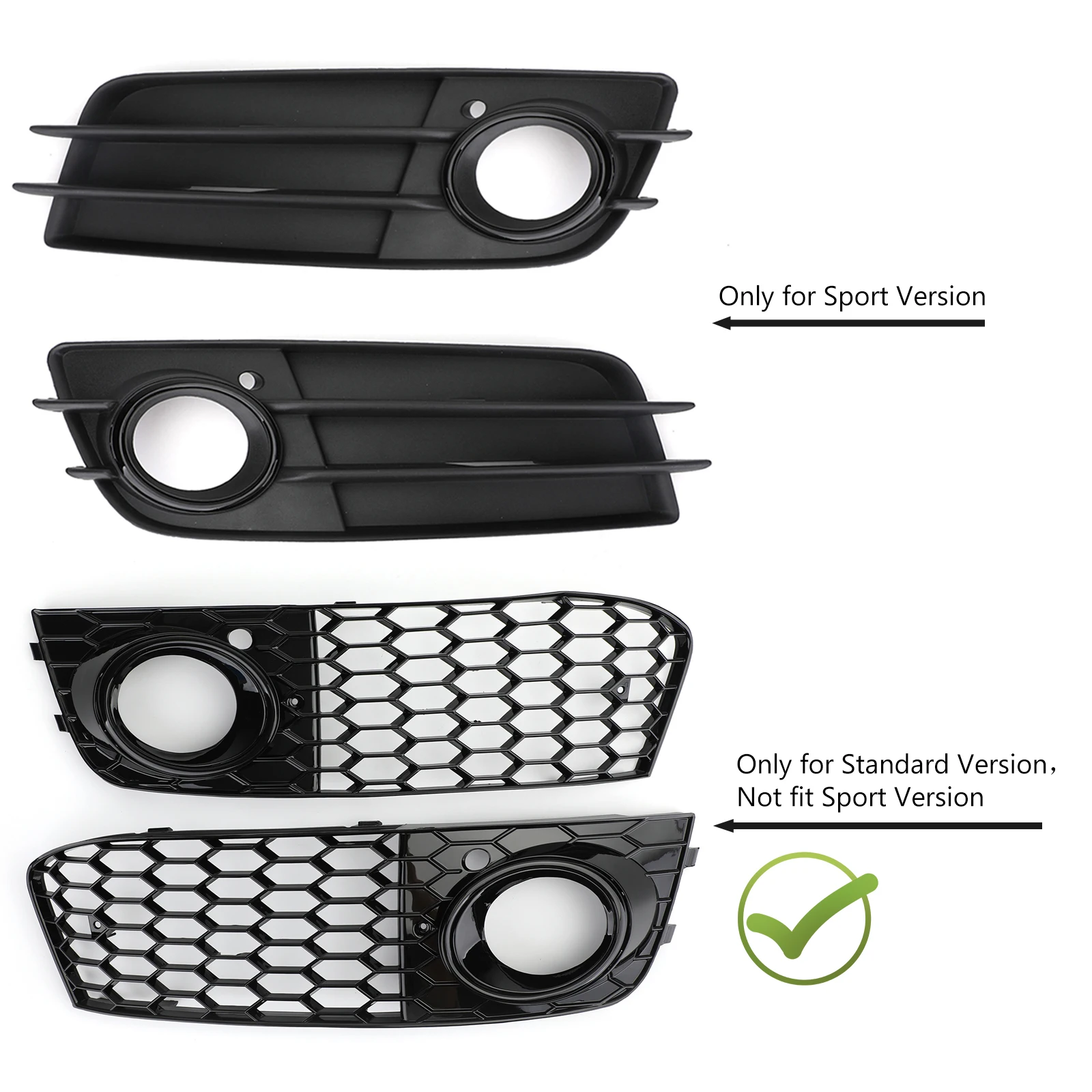 Audi A4B8 (2008-2012) Honeycomb Fog light Covers - Image 4