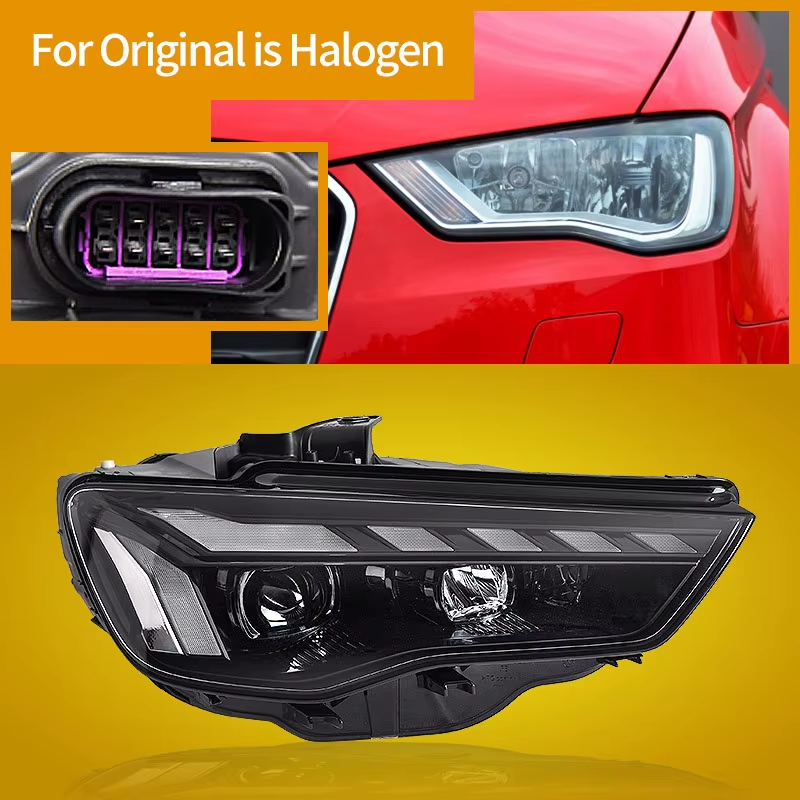 Car Styg for Audi A3 Headlights 2014-2016 A3 8V LED Headlight Projector Lens DRL Head Lamp Auto Accessories